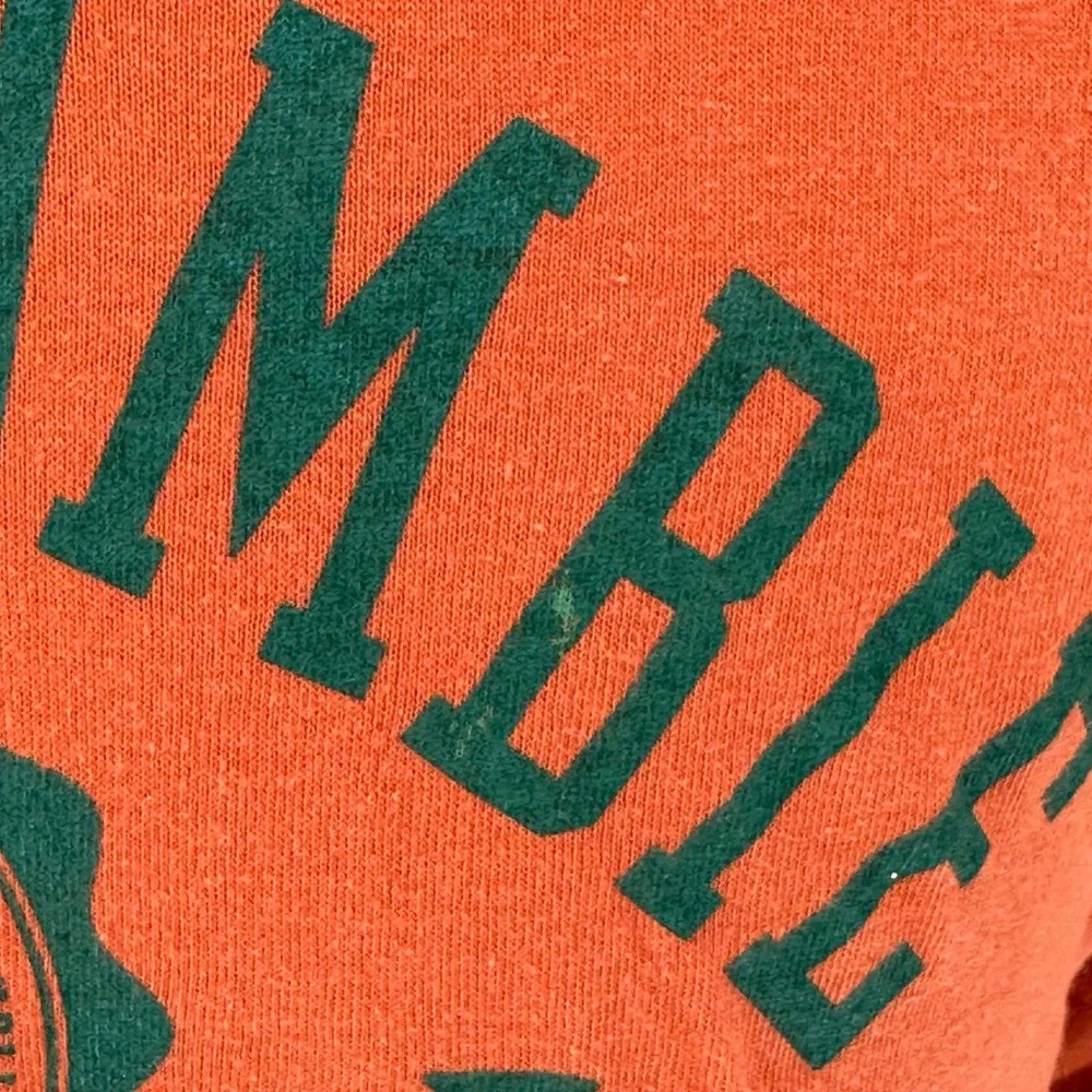 Vintage Abercrombie Fitch Y2K Long Sleeve Graphic T Shirt Orange XL Moose